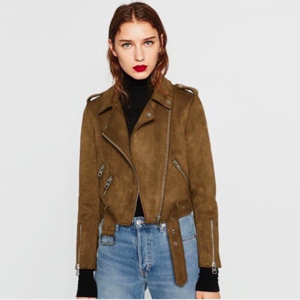 Zara Suede Moto Jacket
